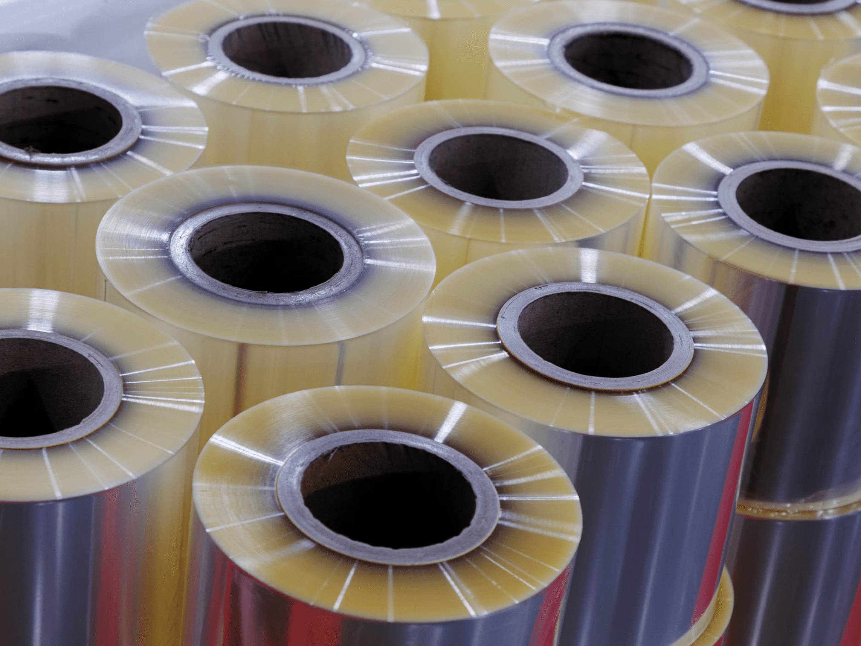 Rolls of clear packing tape